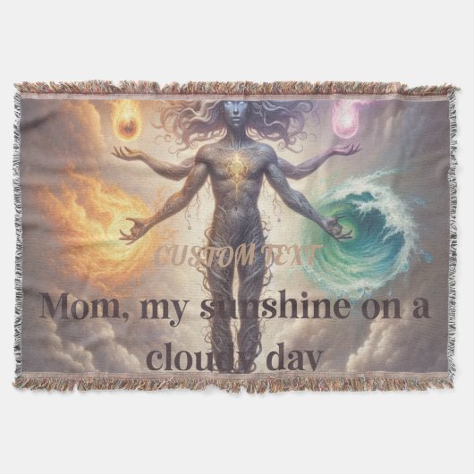 名前をカスタムするパーソナライズされた毛布 スローブランケット (正面)