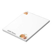 名前をカスタムするパーソナライズされた秋パンプキンス ノートパッド (回転)