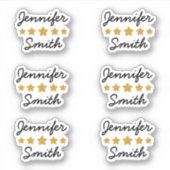 名前をカスタムするパーソナライズされた等高線スタンプ シール (正面)