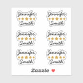 名前をカスタムするパーソナライズされた等高線スタンプ シール (シート)