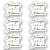 名前をカスタムするパーソナライズされた等高線スタンプ シール (正面)