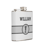 名前をカスタムするパーソナライズされた・ゴルファー・ギフト  フラスク (右)