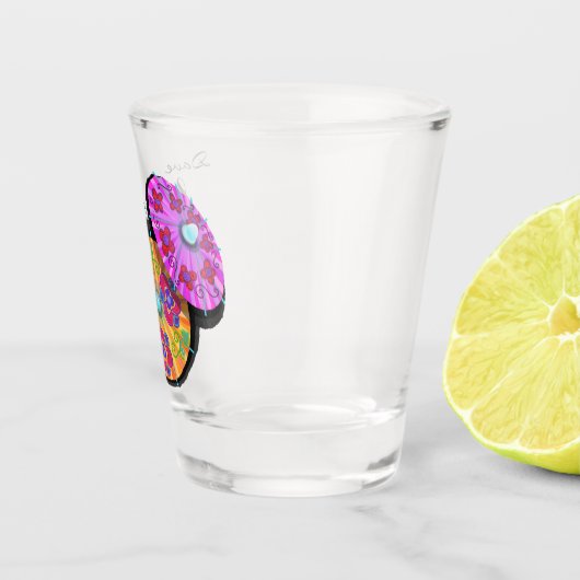 名前をカスタムするパーティーカクテルアンブレラショットグラス ショットグラス (右)