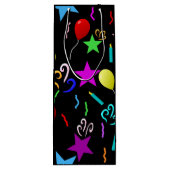 名前をカスタムするパーティーブラック ワインギフトバッグ (裏面)