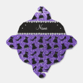 名前をカスタムするパープルグリッターハイヒールの服の財布 フェイバーボックス (折り畳みなし)