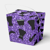 名前をカスタムするパープルグリッターハイヒールの服の財布 フェイバーボックス (裏面サイド)