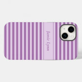 名前をカスタムするパープルストライプズ Case-Mate iPhoneケース (裏面 (横))