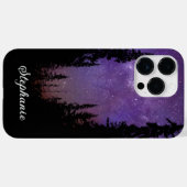 名前をカスタムするパープルナイトスカイフォレストミルキーウェイケース Case-Mate iPhoneケース (裏面 (横))