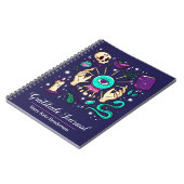 名前をカスタムするパープルパーミストリーフォーチュンテラー ノートブック (左側)