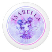 名前をカスタムするパープルフェアリープリンセスセラミックノブ セラミックノブ (正面)