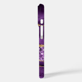 名前をカスタムするパープル金ゴールドグリッター大理石iPhoneケース Case-Mate iPhoneケース (裏面 / 左)