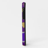 名前をカスタムするパープル金ゴールド花嫁ハート Case-Mate iPhoneケース (裏面/左)