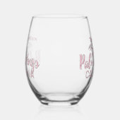 名前をカスタムするパーム春カリフォルニア ステムなしワイングラス (右)