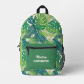 名前をカスタムするパーム離れ プリントバックパック (正面)