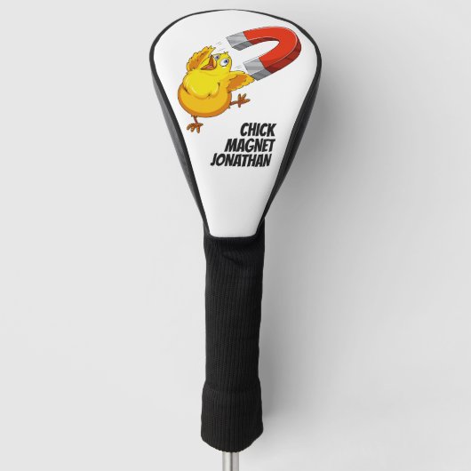 名前をカスタムするヒック磁石 ゴルフヘッドカバー (正面)