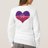 名前をカスタムするヒョウ紫色のダマスコボウ Tシャツ (裏面)