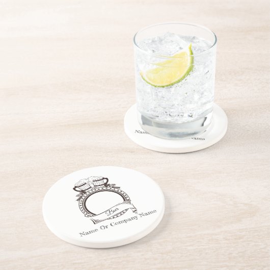 名前をカスタムするビアコースター コースター (側面)