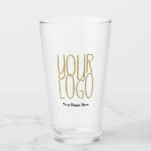 名前をカスタムするビジネステンプレートのプロモーションロゴ タンブラーグラス (正面)