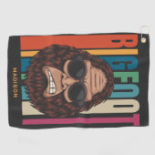 名前をカスタムするビッグフット ゴルフタオル (横)