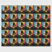 名前をカスタムするビッグフット ラッピングペーパー (フラット)