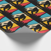 名前をカスタムするビッグフット ラッピングペーパー (角)