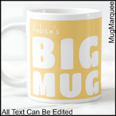 名前をカスタムするビッグマグイエローC65おもしろいノベルティ ジャンボコーヒーマグカップ