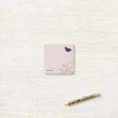 名前をカスタムするビューティフルモーホバタフライ山花 ポストイット (デスク上)