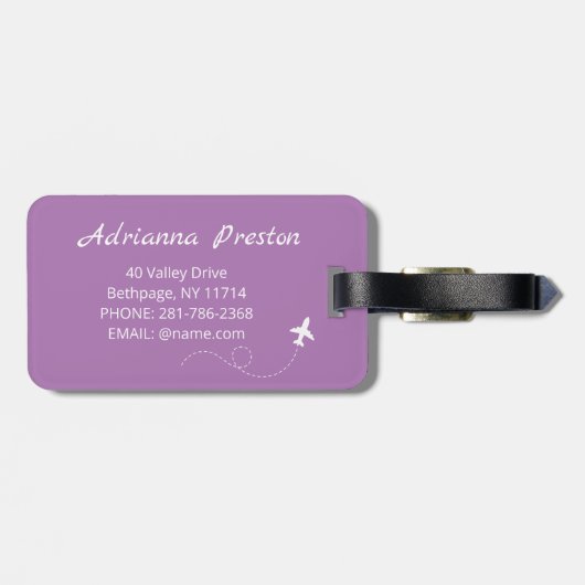 名前をカスタムするビューティフル桜ブロッサムピンク ラゲッジタグ (裏面横)