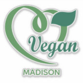 名前をカスタムするビーガンラベル シール (正面)