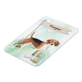 名前をカスタムするビーグルペットドッグ マグネット (左側)