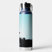 名前をカスタムするビーチサーファー ウォーターボトル (背面)