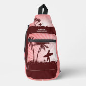 名前をカスタムするビーチサーファー スリングバッグ (正面)