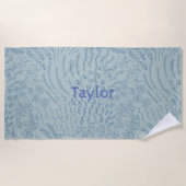 名前をカスタムするビーチタオルシーシェル&サンゴプリント ビーチタオル (正面)