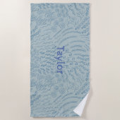 名前をカスタムするビーチタオルシーシェル&サンゴプリント ビーチタオル (正面)