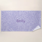 名前をカスタムするビーチタオル – シーシェル&サンゴプリント ビーチタオル (正面)