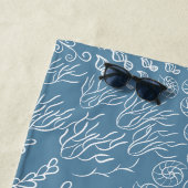 名前をカスタムするビーチタオル – シーシェル&サンゴプリント ビーチタオル (インサイチュ)