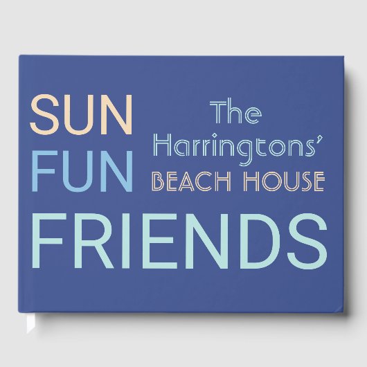 名前をカスタムするビーチハウスゲストハウス ゲストブック (正面)