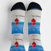 名前をカスタムするビーチ尾皮 ソックス (上部)