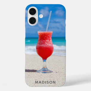 名前をカスタムするビーチ iPhone 16 PLUSケース