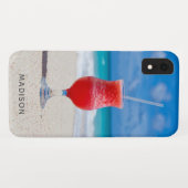 名前をカスタムするビーチ Case-Mate iPhoneケース (裏面(横))