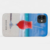 名前をカスタムするビーチ Case-Mate iPhoneケース (裏面(横))