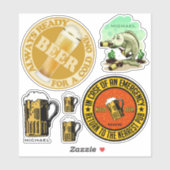 名前をカスタムするビールシール シール (シート)