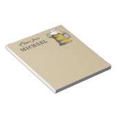 名前をカスタムするビール去勢 ノートパッド (アングル)