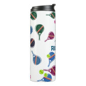 名前をカスタムするピクレボールスポーツチームカラフル タンブラー (回転左)