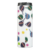 名前をカスタムするピクレボールスポーツチームカラフル タンブラー (裏面)