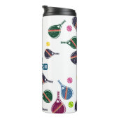 名前をカスタムするピクレボールスポーツチームカラフル タンブラー (回転右)