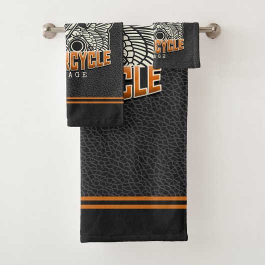 名前をカスタムするピスタンスウィングズオートバイバイクもしくは自転車に乗る人ガレージ バスタオルセット (インサイチュ)