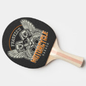 名前をカスタムするピスタンスウィングズオートバイバイクもしくは自転車に乗る人ガレージ 卓球ラケット (横)