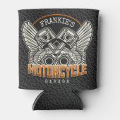 名前をカスタムするピスタンスウィングズオートバイバイクもしくは自転車に乗る人ガレージ 缶クーラー (正面)