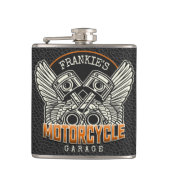 名前をカスタムするピスタンスウィングズバイクバイクもしくは自転車に乗る人ガレージ フラスク (正面)